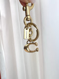 Gold-Tone Signature Letter Bag Charm Keychain
