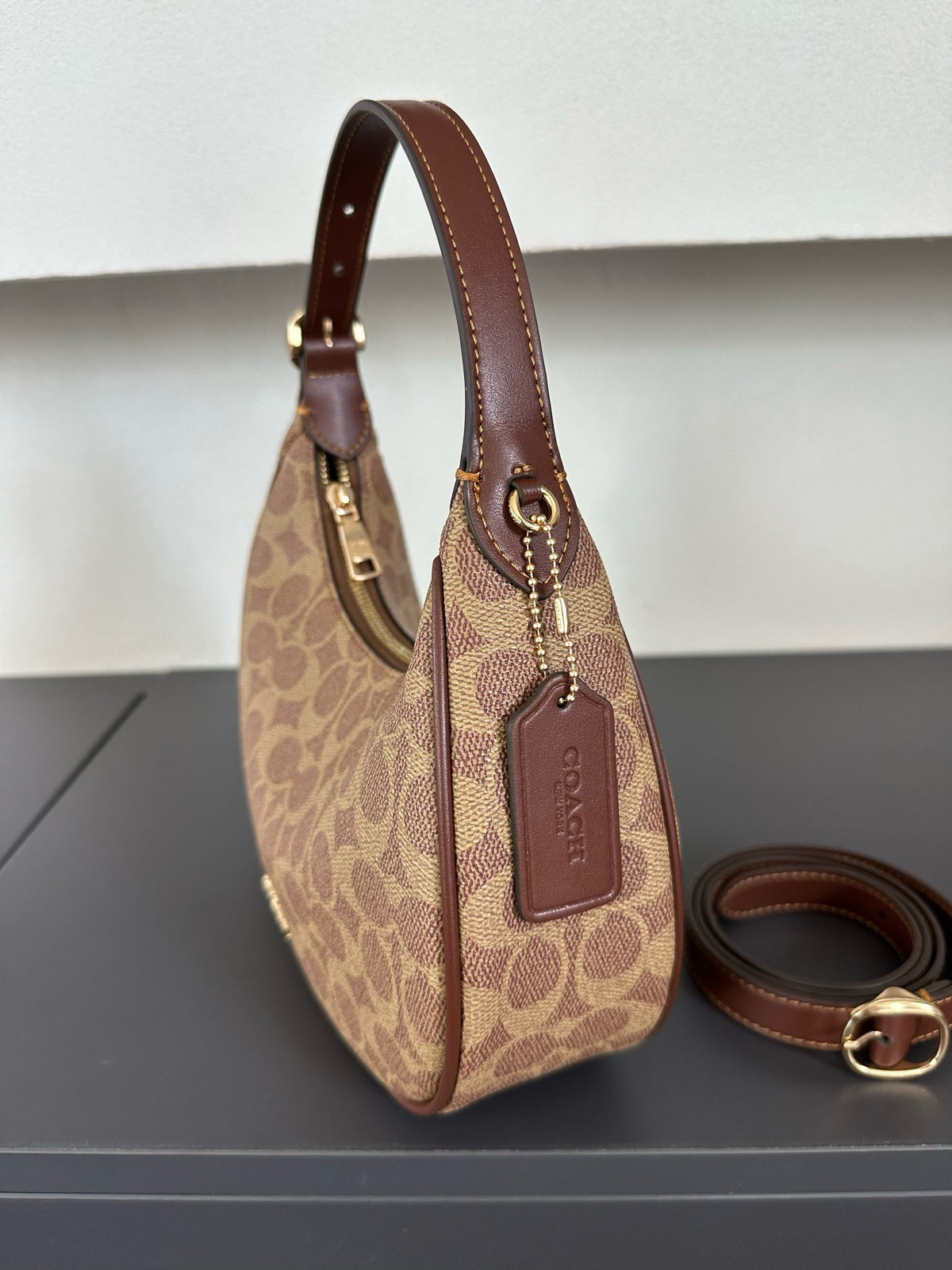 Luxury Signature Monogram Crescent Hobo Shoulder Bag✨