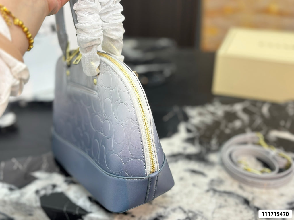 Classic Embossed Dome Satchel Bag