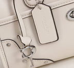 Structured Satchel Handbag with Top Handle and Crossbody Strap