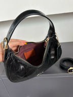 Luxury Signature Monogram Crescent Hobo Shoulder Bag✨