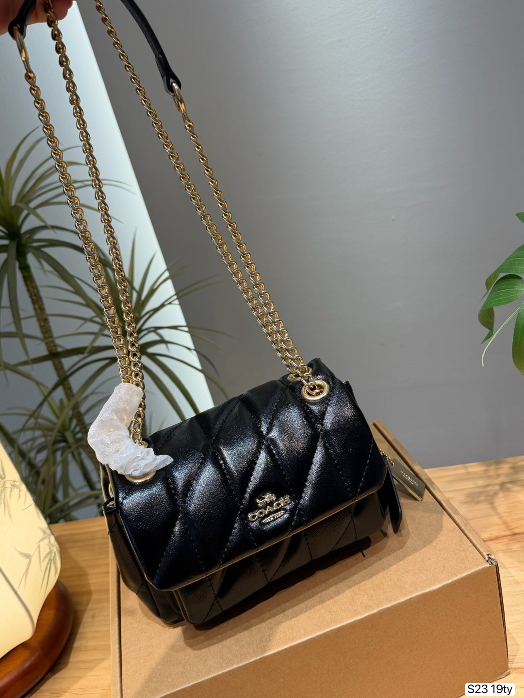 Quilted Monogram Flap Crossbody Bag – Luxury Convertible Chain Shoulder Bag