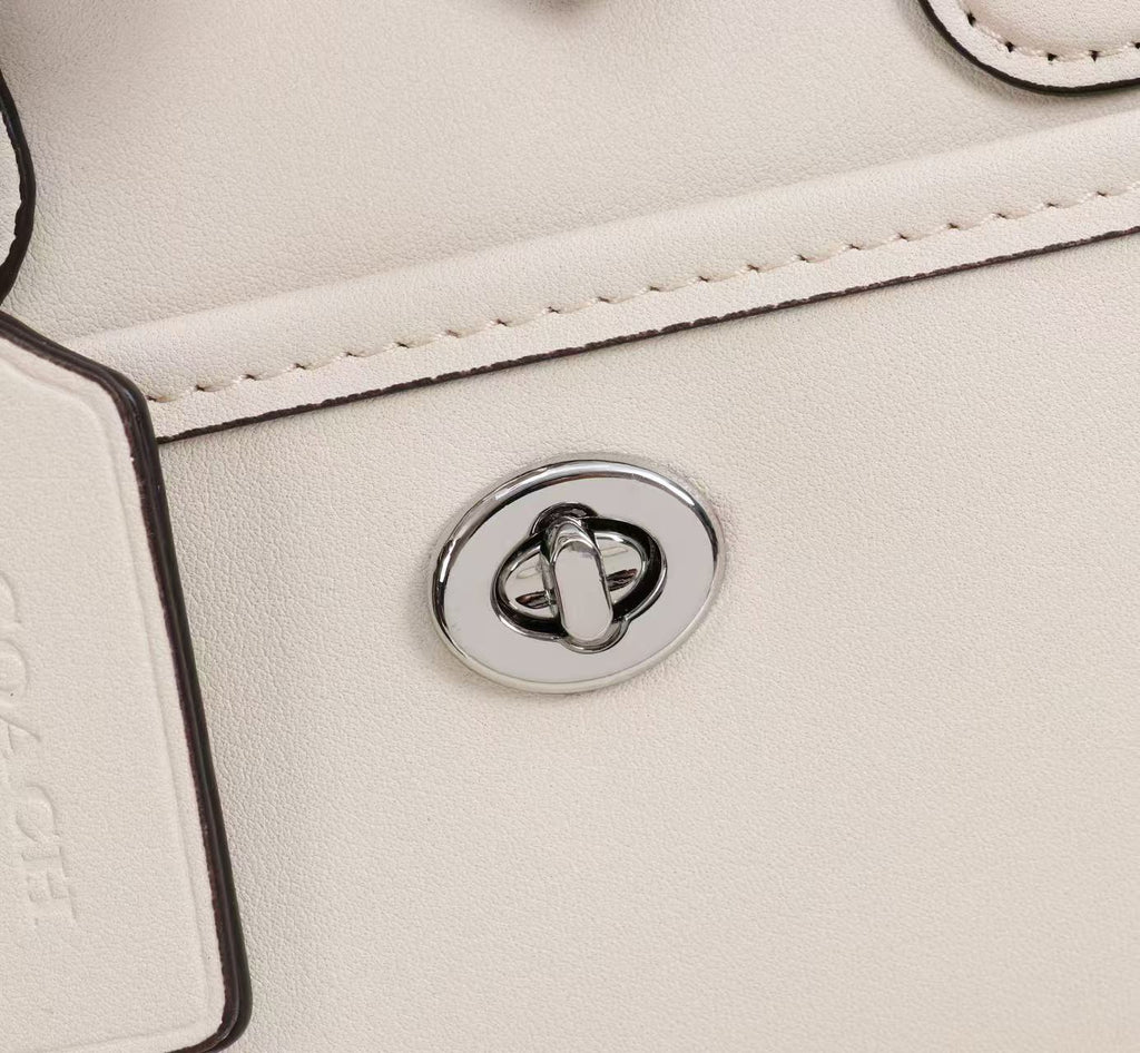Structured Satchel Handbag with Top Handle and Crossbody Strap