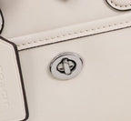 Structured Satchel Handbag with Top Handle and Crossbody Strap