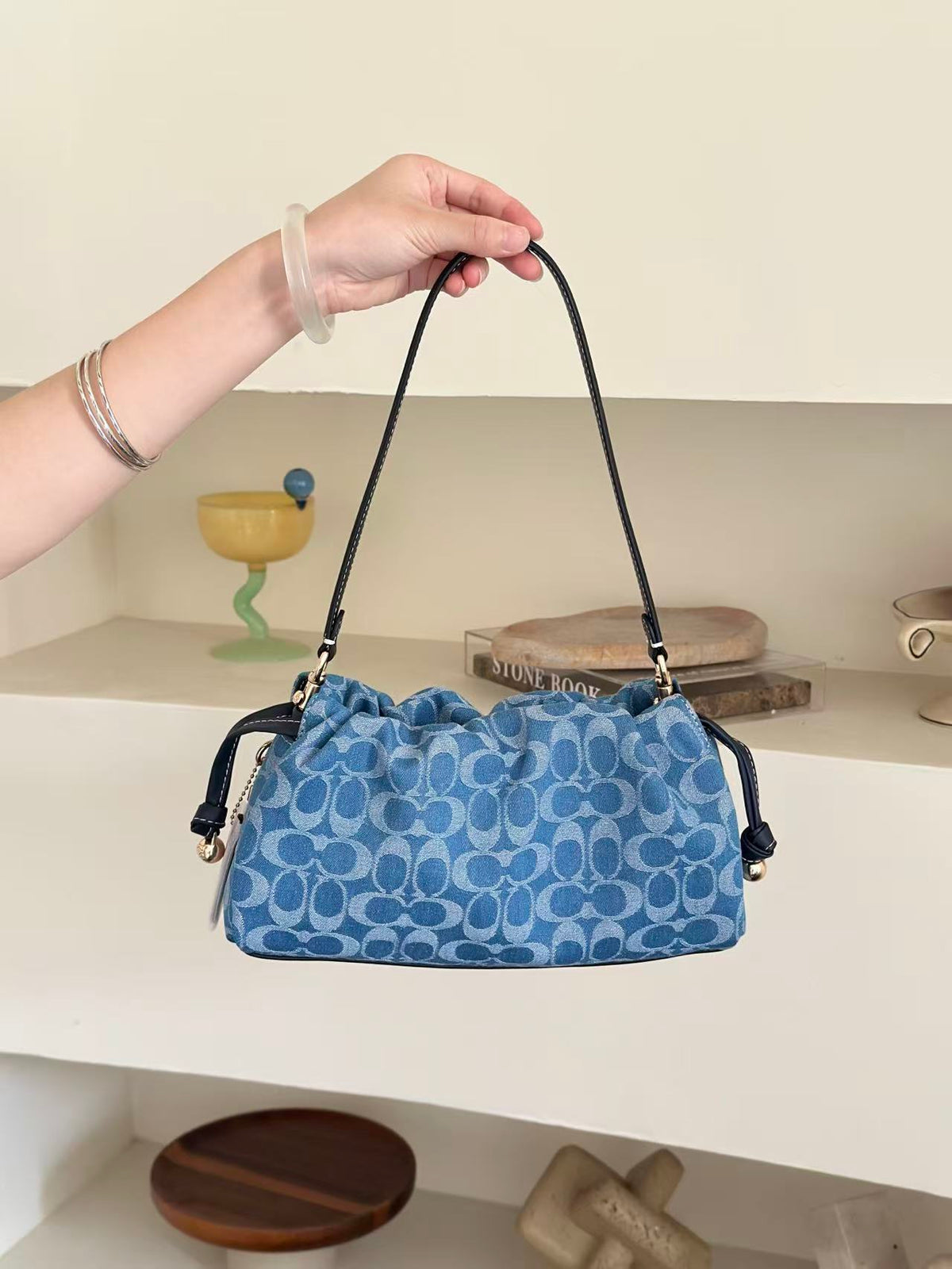 Women's Faye 26 Monogram Signature Canvas Shoulder Bag