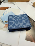Monogram Cat Print Compact Wallet & Card Holder