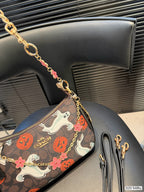 Spooky Pumpkin Monogram Shoulder Bag